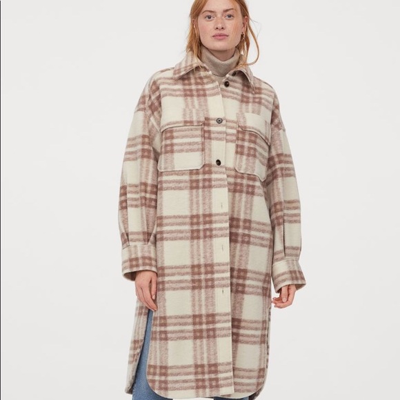 H&M Jackets & Blazers - ISO🥰 H&M shirt jacket Shacket XS faux shearling